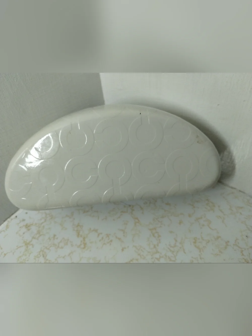 Coach White Embossed Signature Sunglass Case